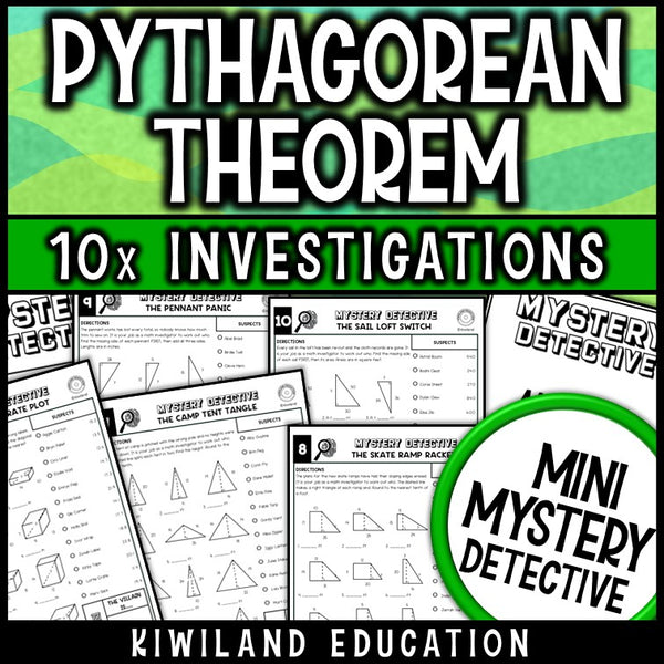 Pythagorean theorem word problems and missing side practice worksheets