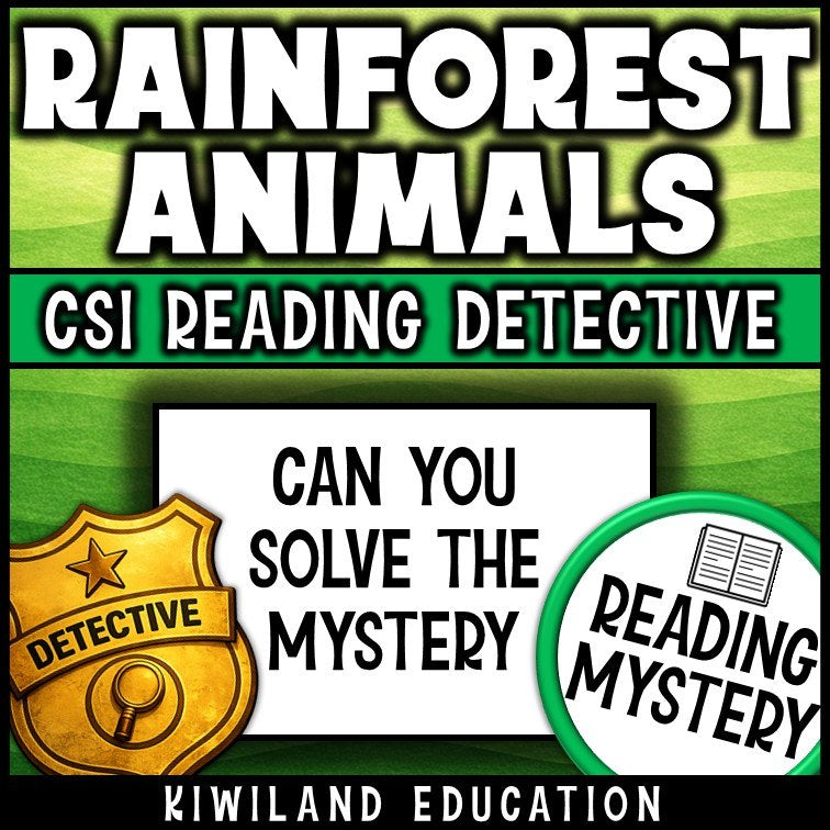 No-prep rainforest animals reading comprehension worksheet with answer key