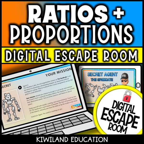 Ratios and Proportions digital escape room cover