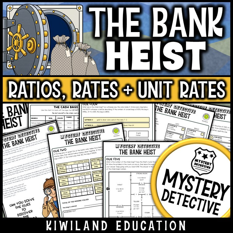 Ratios and rates mystery detective unit rate ratio tables worksheets 6th grade