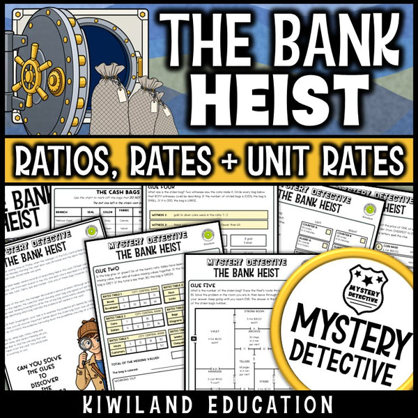 Ratios and rates mystery detective unit rate ratio tables worksheets 6th grade