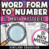 Reading and writing 2 and 3 digit numbers detective activity for morning work