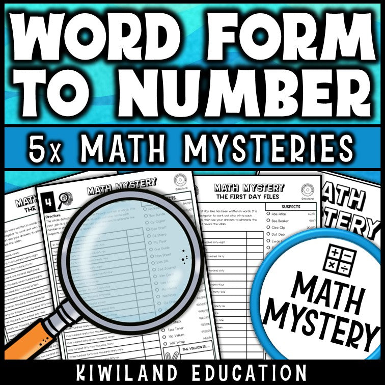 Reading and writing multi-digit numbers detective activity for morning work