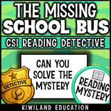 Reading detective mystery suspect line-up activity grades 3-5 for literacy centers and early finishers