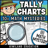 Reading tally charts worksheets for 2nd and 3rd grade math centers and early finishers