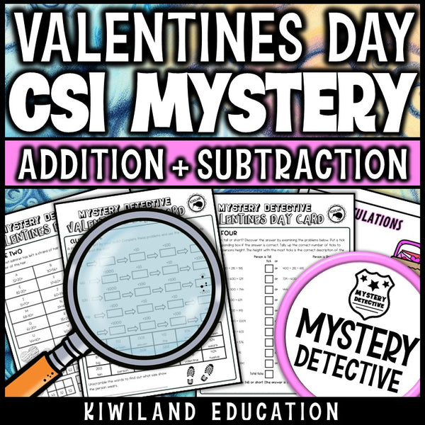 Regrouping and more less clue pages valentines worksheets