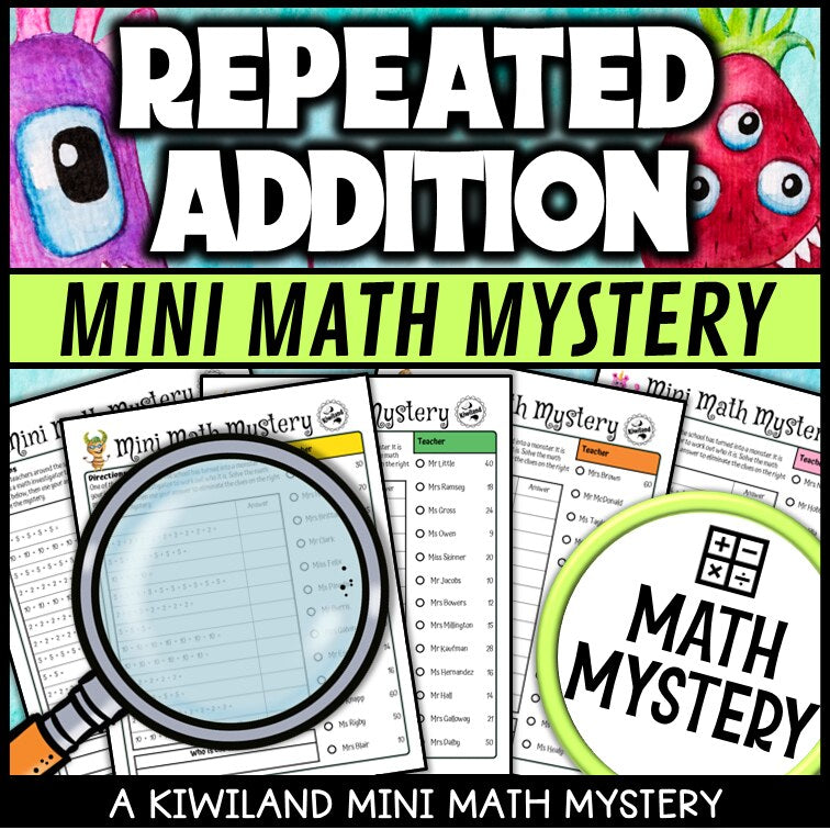 Repeated addition arrays math mystery answer key