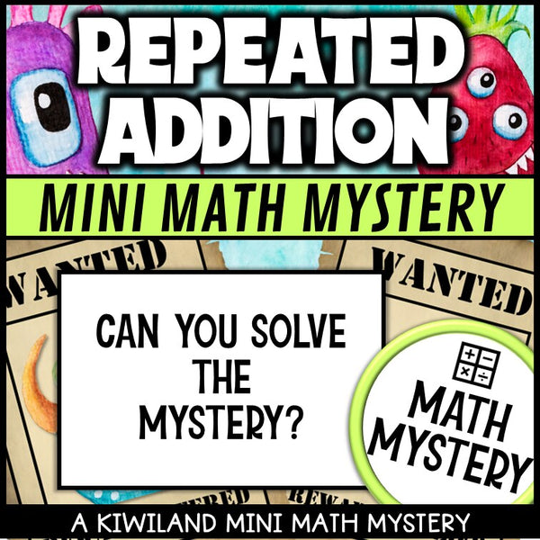 Repeated addition arrays math mystery activity preview