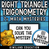 Right triangle trig ratios activity with answer keys for high school geometry sub plans and early finishers