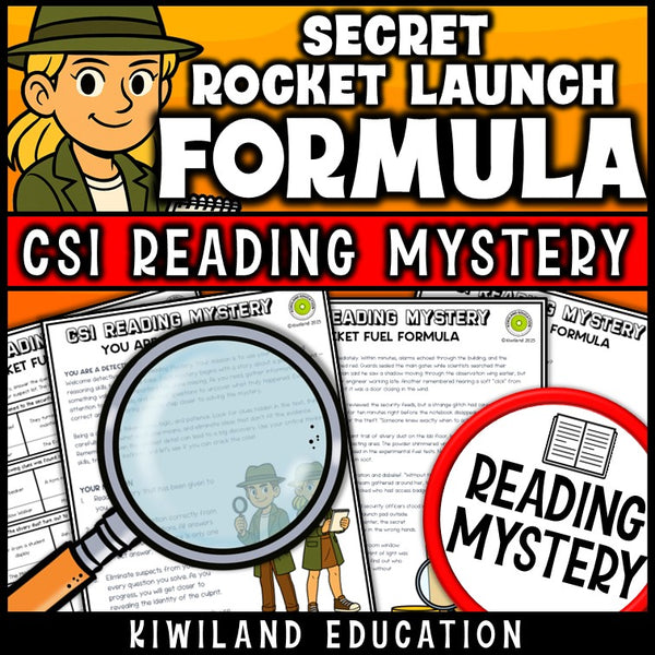 Rocket Launch Formula fiction reading comprehension passage activity for grades 3-6