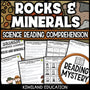 Rocks and minerals Earth science reading mystery cover for grades 3-6