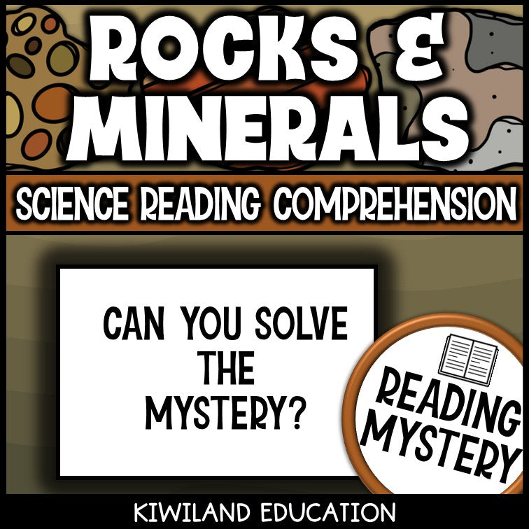 No-prep rocks and minerals reading comprehension worksheet with answer key