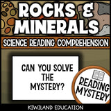 No-prep rocks and minerals reading comprehension worksheet with answer key