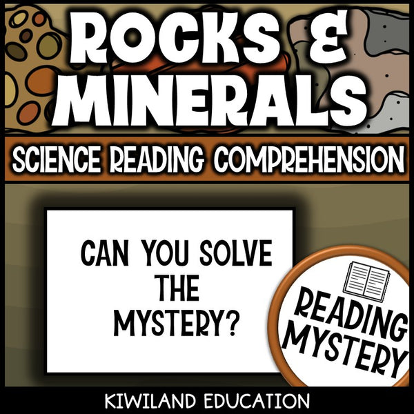 No-prep rocks and minerals reading comprehension worksheet with answer key