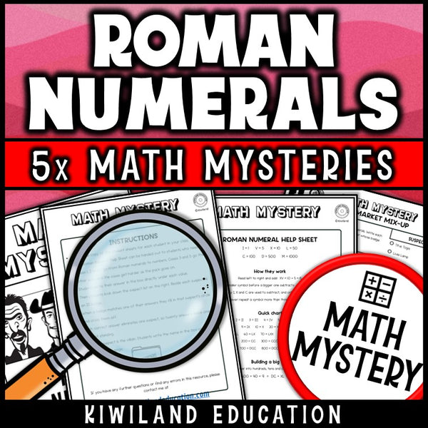 Roman numeral conversion chart and practice no-prep printable math centers
