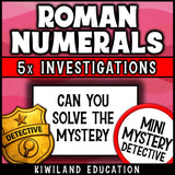 Roman numerals mystery detective self-checking answer keys early finishers