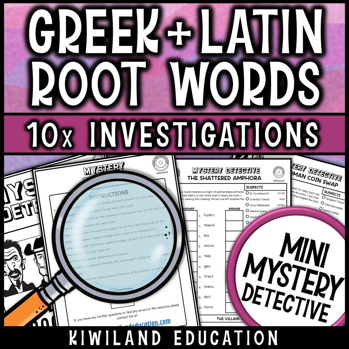 Root words printable with teacher instructions, ready for literacy centers, word study, early finishers and small group practice