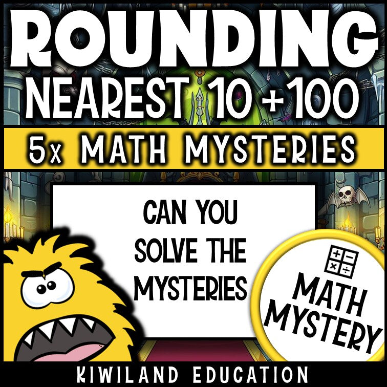 Can you solve the mysteries - rounding to the nearest 10 and 100 worksheets