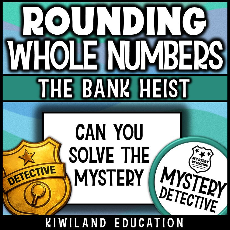 Rounding place value math detective activity no-prep center morning work