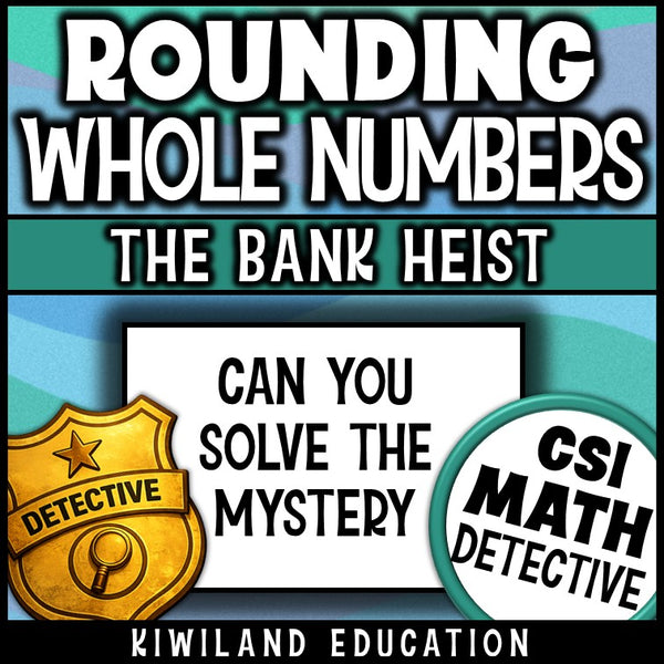 Rounding and place value math detective activity, no-prep center and morning work
