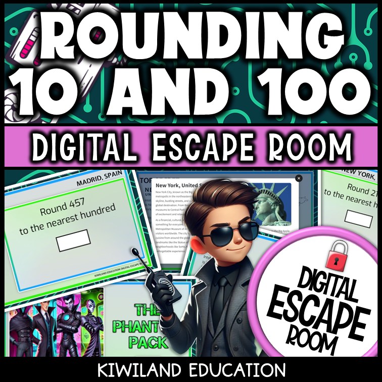 Rounding numbers math escape room preview