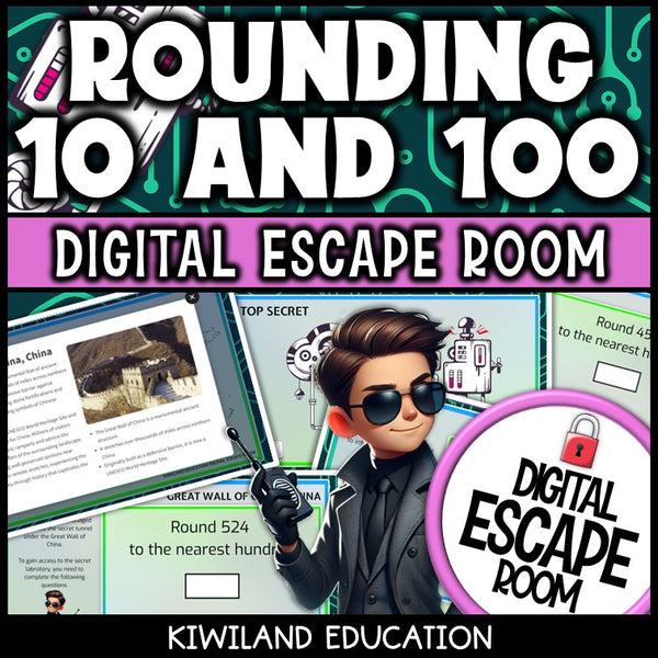Rounding to nearest 10 and 100 escape room challenge