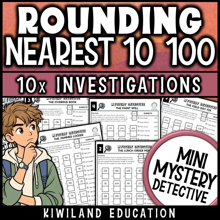 Rounding to the nearest 10 and 100 worksheets 3rd grade mystery detective