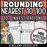 Rounding to the nearest 10 and 100 worksheets 3rd grade mystery detective