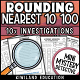 Rounding to the nearest 100 practice self-checking answer keys math centers