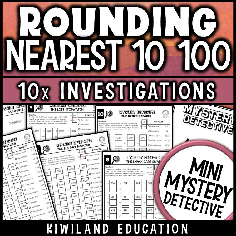 Rounding whole numbers worksheets 4th grade place value detective activity