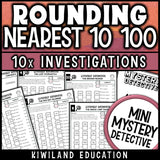 Rounding whole numbers worksheets 4th grade place value detective activity