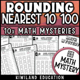 Rounding whole numbers worksheets for 4th grade place value detective activity