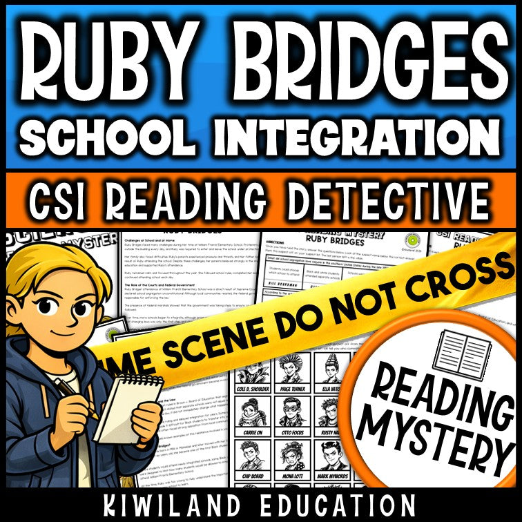 Ruby Bridges reading mystery cover for grades 3-6
