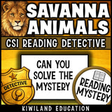 No-prep grassland animals reading comprehension worksheet with answer key