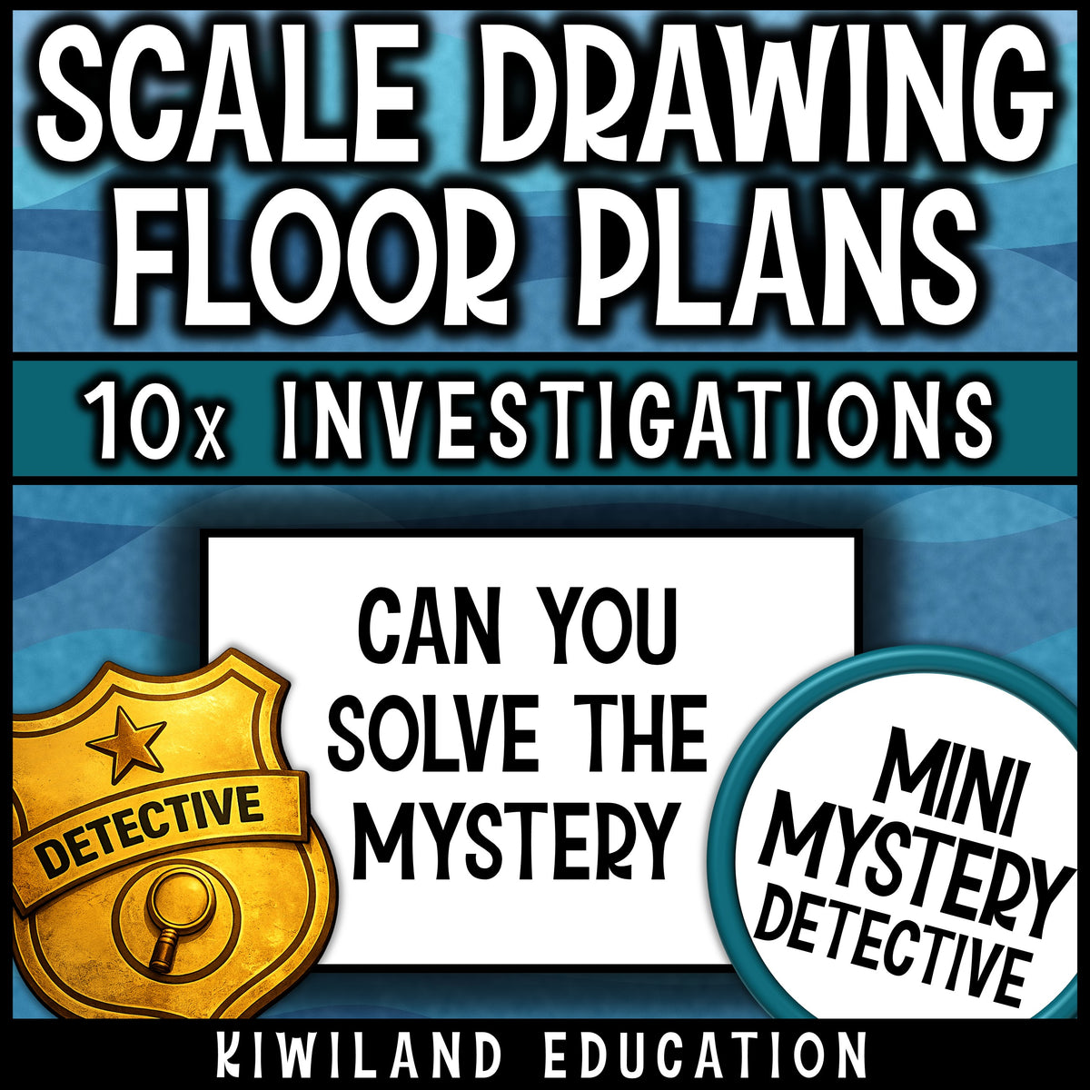 Can you solve the mystery? Scale drawing activity for 7th grade geometry review and test prep