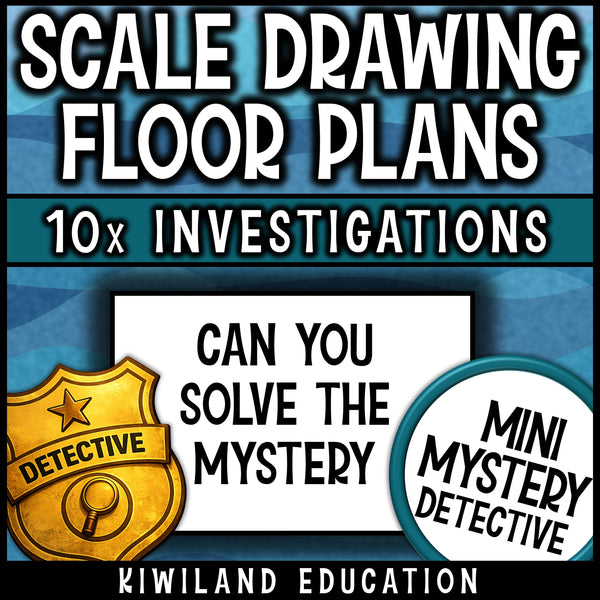 Can you solve the mystery? Scale drawing activity for 7th grade geometry review and test prep