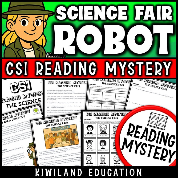 The Science Fair fiction reading mystery cover for grades 3-6