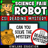 No-prep Science Fair fiction reading comprehension worksheet with answer key