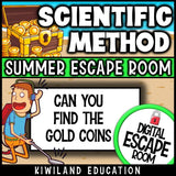 Digital science escape room teaching hypotheses, variables and experiment design