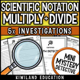 Scientific notation practice worked example answer keys certificate math centers