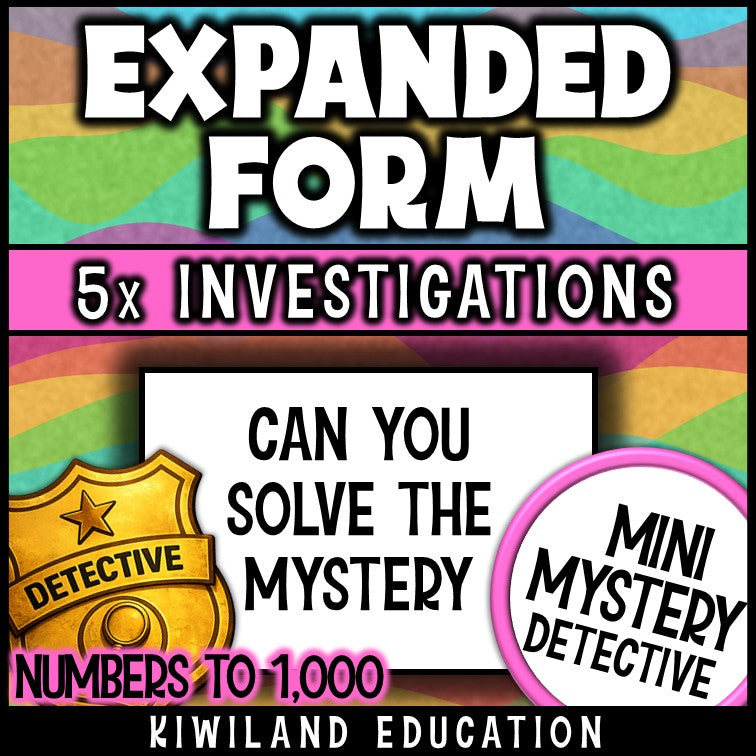 Second grade place value math detective activity morning work