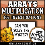 Second third grade multiplication mystery no-prep printable morning work