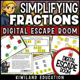 Interactive fractions activity with animated equivalent-fraction matching challenges