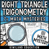 Sine cosine tangent finding missing sides of right triangles, printable SOHCAHTOA practice