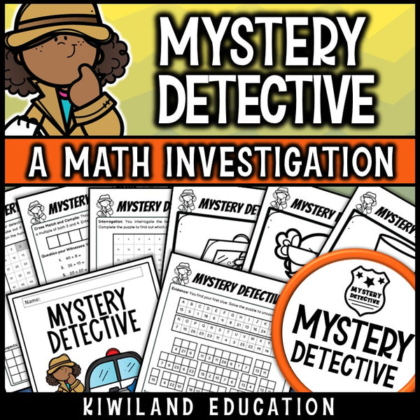 Skip counting 3s 4s math worksheets detective case cover
