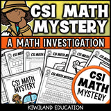 Skip counting and addition CSI Math Mystery cover for grades 3 to 6, The Hundreds Chart Heist case
