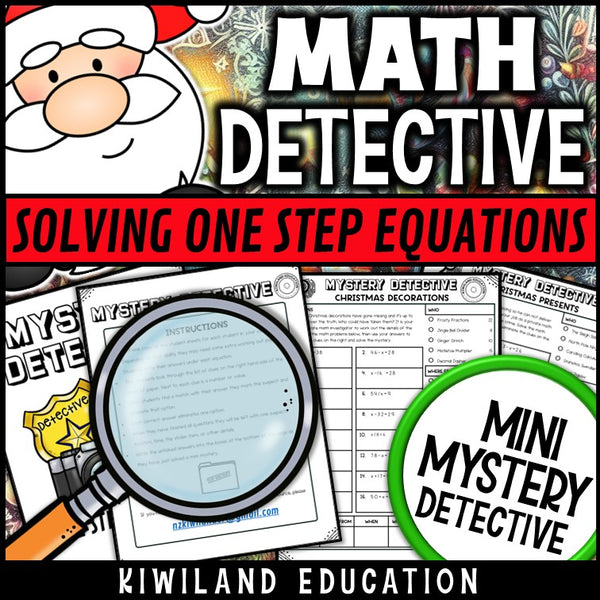 Solving equations addition subtraction detective cases