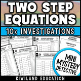 Solving two step equations with integers, decimals and parentheses, middle school math activities with answer keys