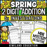 Spring 2 digit addition with regrouping worksheets