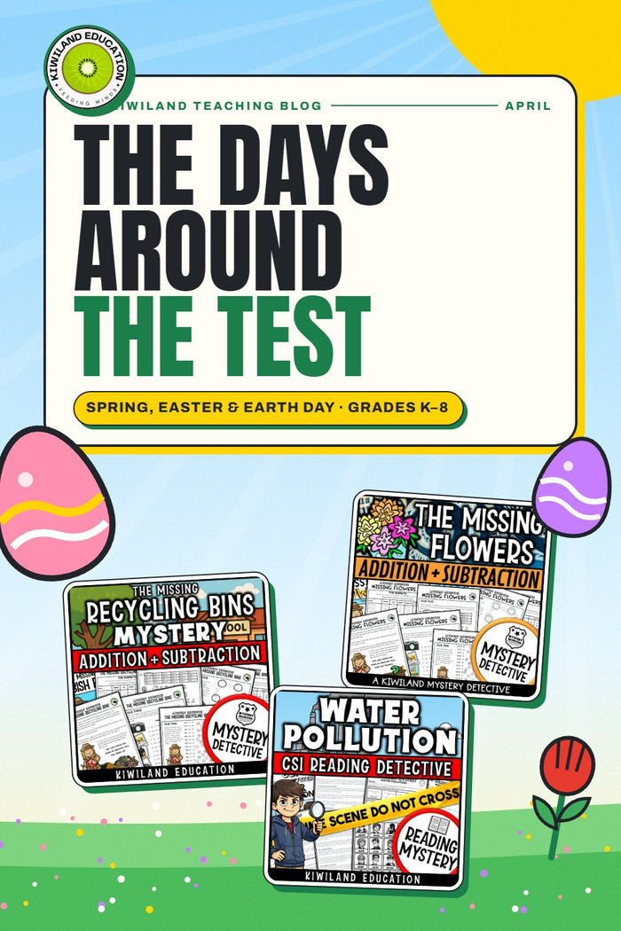 Spring, Easter and Earth Day activities pin: the days around the test, Kiwiland Education
